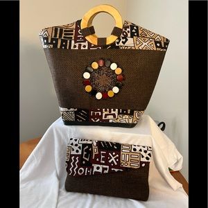 Beautiful handbag and matching wallet/clutch